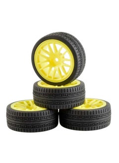 1/10 Level Running Racing Highway Street Running RV Wear-resistant Tire HSP Unlimited RC Remote Control Model Car Four Pack-Color:D20 + A Wheel Hub