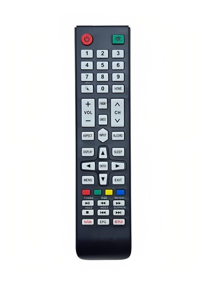 Replacement Universal Remote Control Use For Fujistar Led Lcd Smart Tv Black