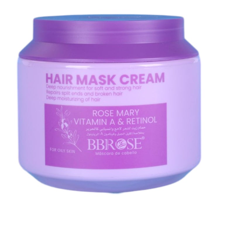 BBROSE Rosemary Hair Mask Cream, Deep Nourishment for Soft and Strong Hair, Repairs Split Ends and Damaged Hair, Deep Moisturizing Formula, 1000ml, Deep Repair, Reduces Frizz, Adds Shine, - Image 1