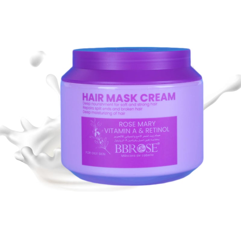 BBROSE Rosemary Hair Mask Cream, Deep Nourishment for Soft and Strong Hair, Repairs Split Ends and Damaged Hair, Deep Moisturizing Formula, 1000ml, Deep Repair, Reduces Frizz, Adds Shine, - Image 4