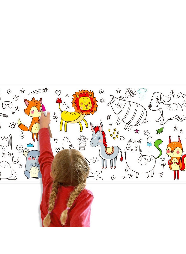 ARUWA 2 قطع لفات تلوين للأطفال - 2 موضوعات ممتعة: ديناصور وسيارة | للتلوين والرسم بنفسك - Image 4