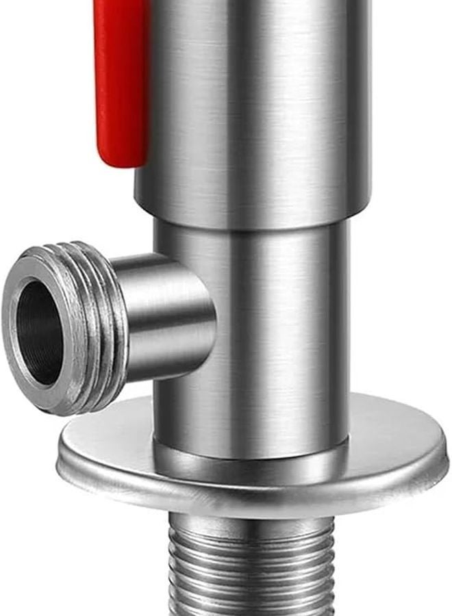 صمامات زاوية دخول ساخنة باردة من الفولاذ المقاوم للصدأ 2 قطعة للمرحاض، حوض الغسيل، حوض، سخان الماء - Image 3