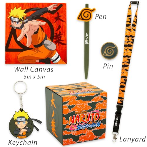 Naruto مجموعة صناديق جمع ناروتو شيبودن مع فن كانفاس كونوها وملحقات وقوف زخرفي بالإضافة إلى مجموعة هدايا ناروتو للمراهقين والبالغين - Image 5