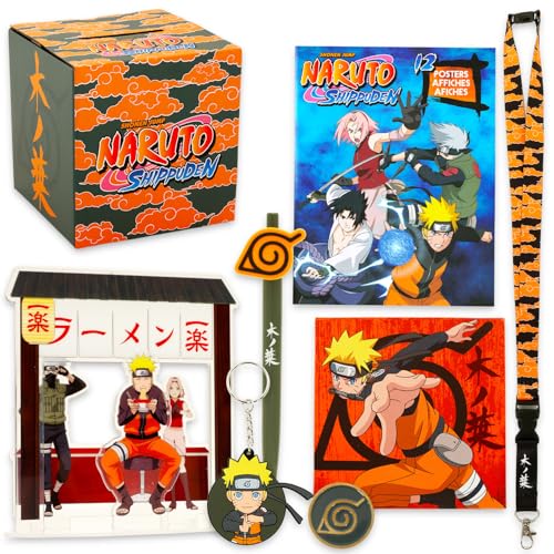 Naruto مجموعة صناديق جمع ناروتو شيبودن مع فن كانفاس كونوها وملحقات وقوف زخرفي بالإضافة إلى مجموعة هدايا ناروتو للمراهقين والبالغين - Image 1