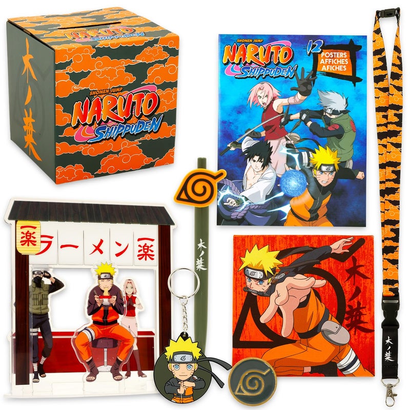 Naruto مجموعة صناديق جمع ناروتو شيبودن مع فن كانفاس كونوها وملحقات وقوف زخرفي بالإضافة إلى مجموعة هدايا ناروتو للمراهقين والبالغين - Image 3