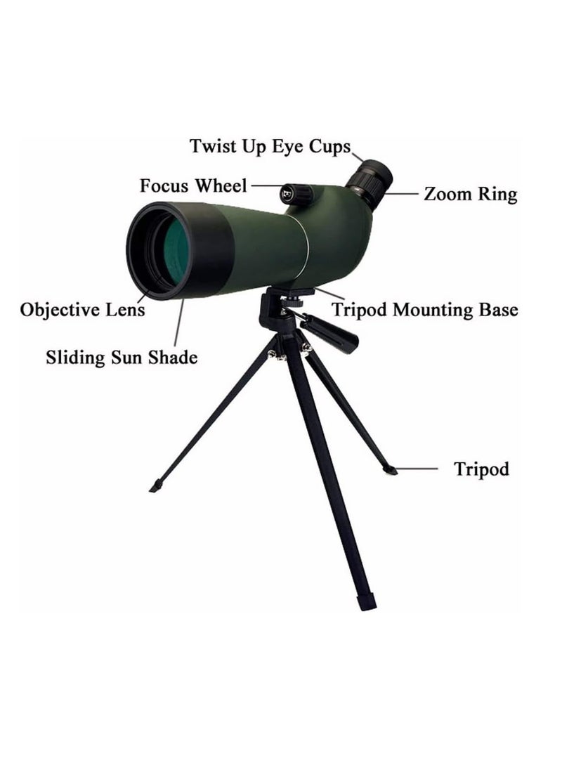 SVBONY - SVBONY SV28 Spotting Scopes with Tripod for Birding 25-75x70mm Angled Range Scope IP65 Waterproof with Phone Adapter for Hunting,Travel,Camping,Wildlife Viewing Soft Case - Image 1