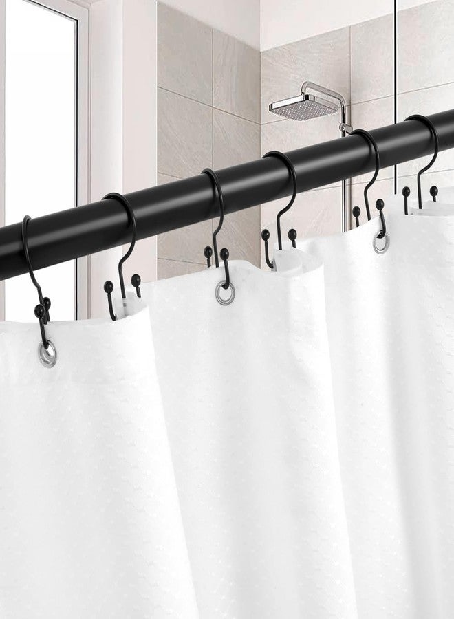 TOPROD 24 Pack Shower Curtain Hooks Rings, Double Sided Shower Hooks for Shower Curtain, Stainless Steel Shower Rings Rust Proof for Bathroom Shower Curtain Rod Curtains, Free Gliding, Matte Black - Image 4