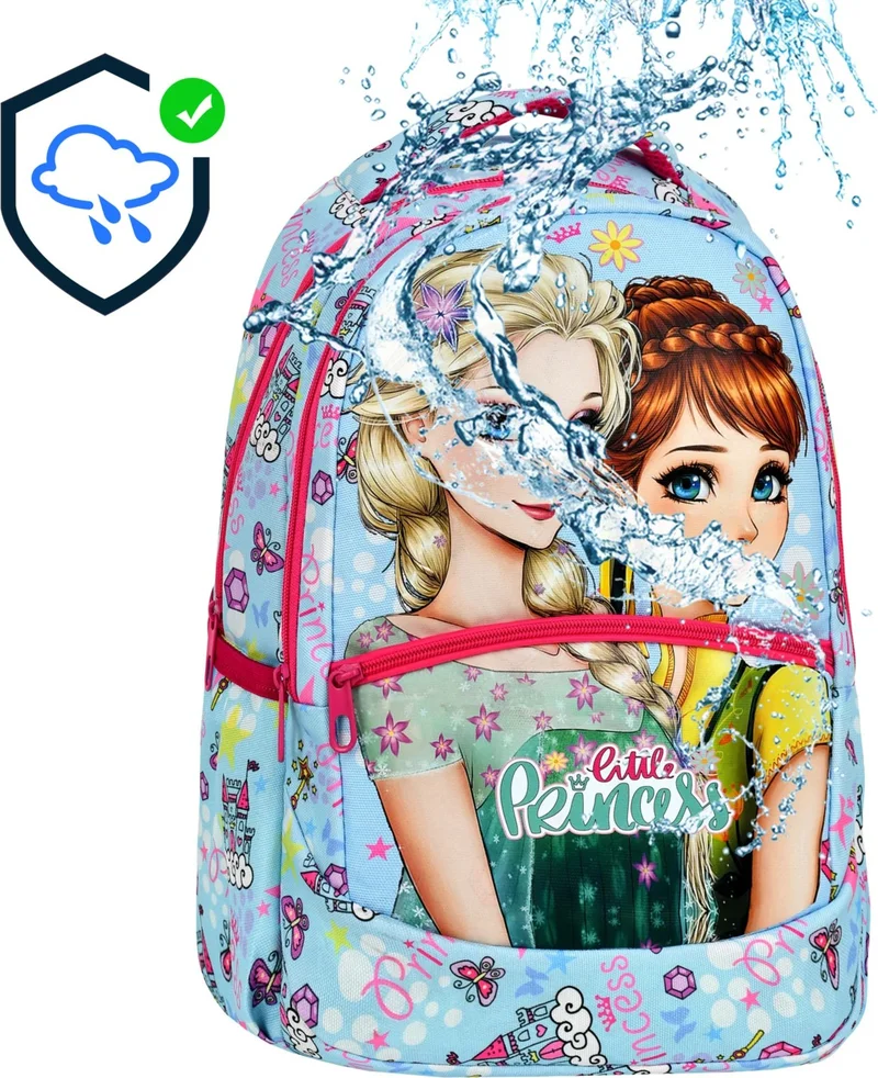 Çantaland 3-Pack Primary School Frozen Patterned, Girls Lunch Box and Pencil Case School Bag