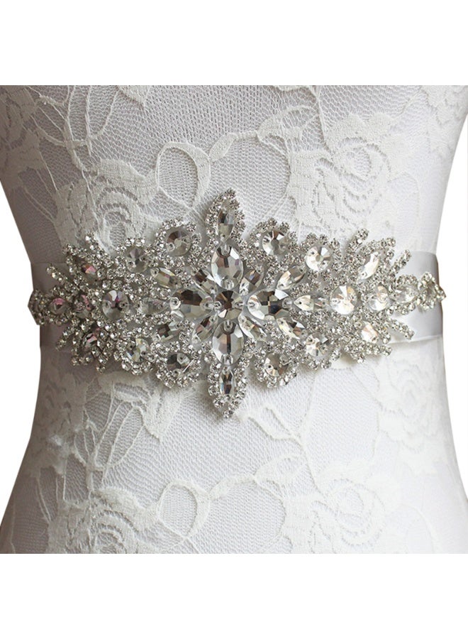 حزام وشاح زهور نسائي للفتيات ， لفستان زفاف العروس/فستان زفاف الطفل (أبيض حليبي) - Image 4