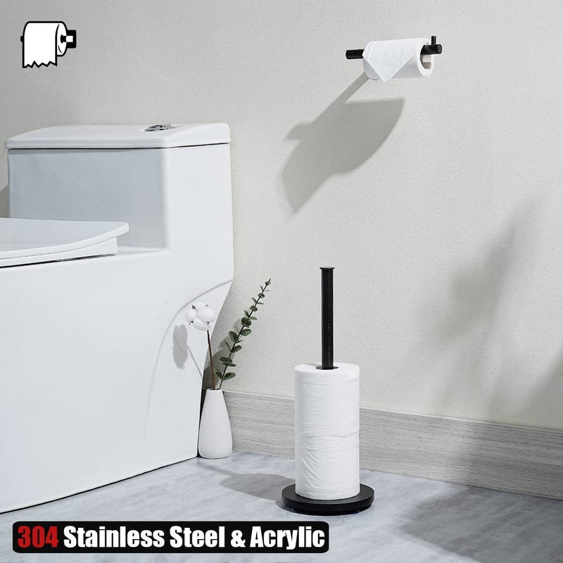 JQK Toilet Paper Storage Stand Oil Rubbed Bronze  304 Stainless Steel Thicken 0.8mm Tissue Reserve Holder Dispenser for Bathroom  ORB  TPS180-ORB - Image 3