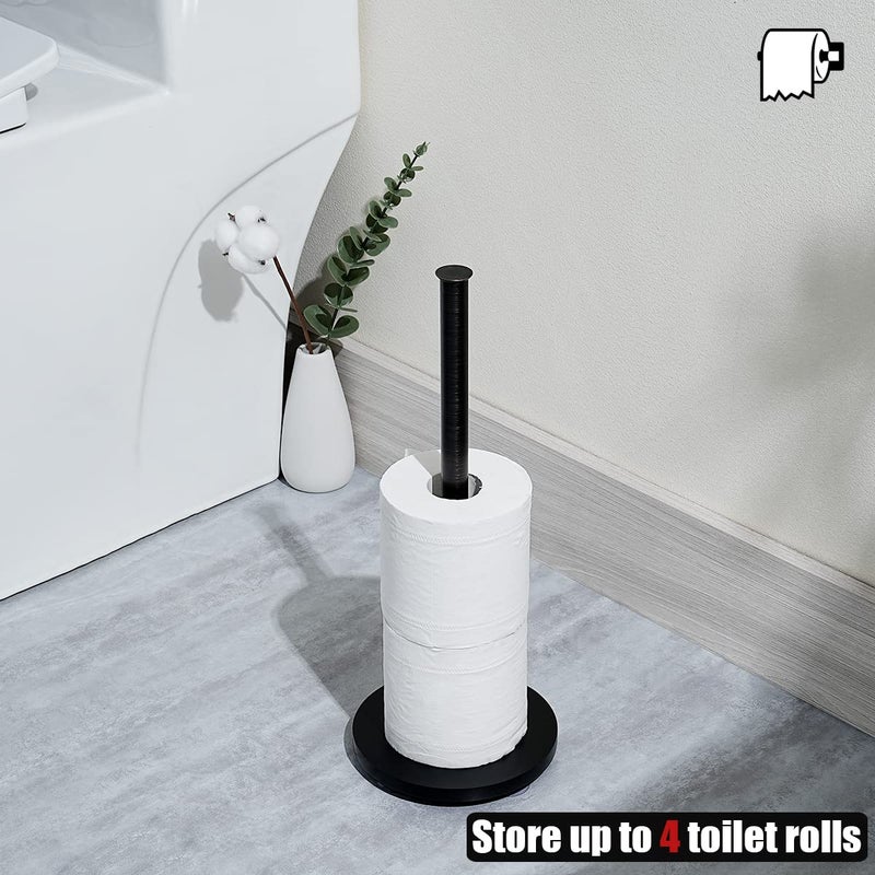 JQK Toilet Paper Storage Stand Oil Rubbed Bronze  304 Stainless Steel Thicken 0.8mm Tissue Reserve Holder Dispenser for Bathroom  ORB  TPS180-ORB - Image 4