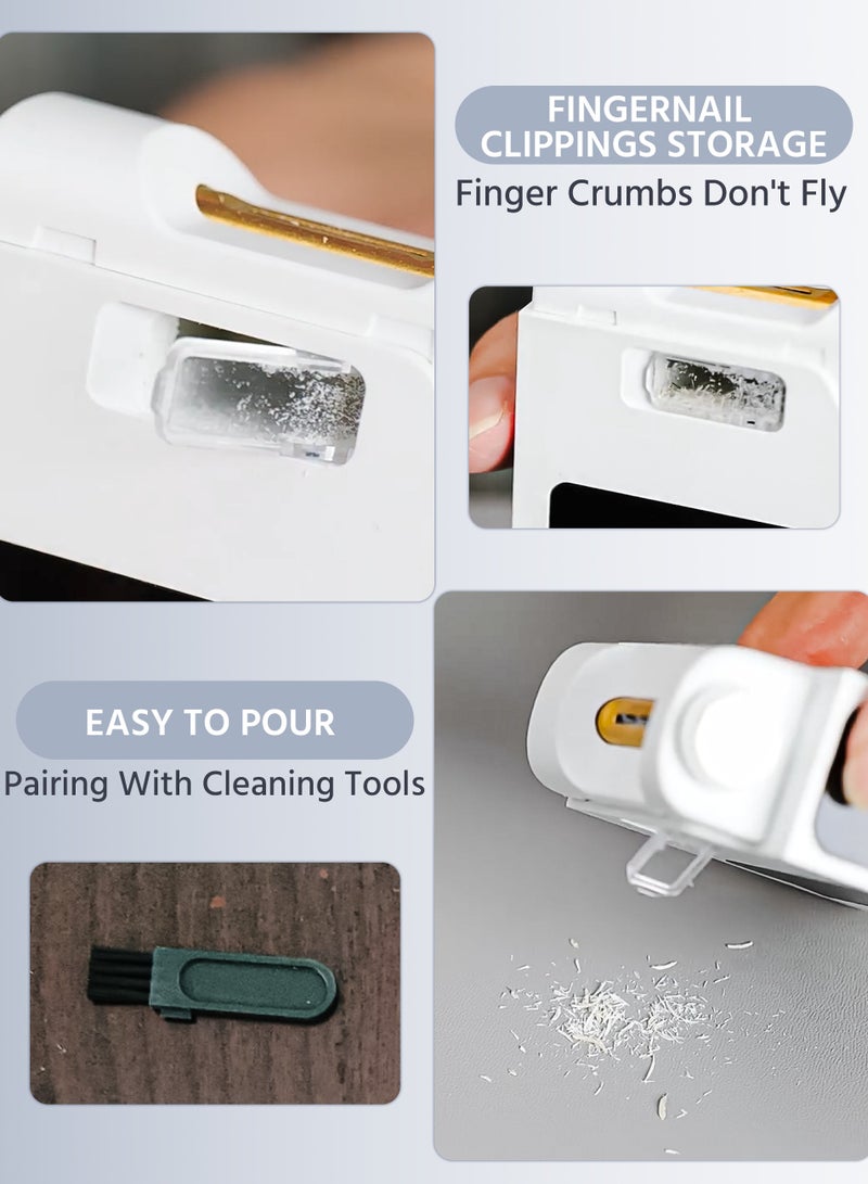 Electric Nail Clipper with Light 2-in-1 Electric Polishing Automatic Nail Clippers Fingernail Cutter and File 2 in 1 Design Rechargeable Safety Fingernail Trimmer  - Image 4