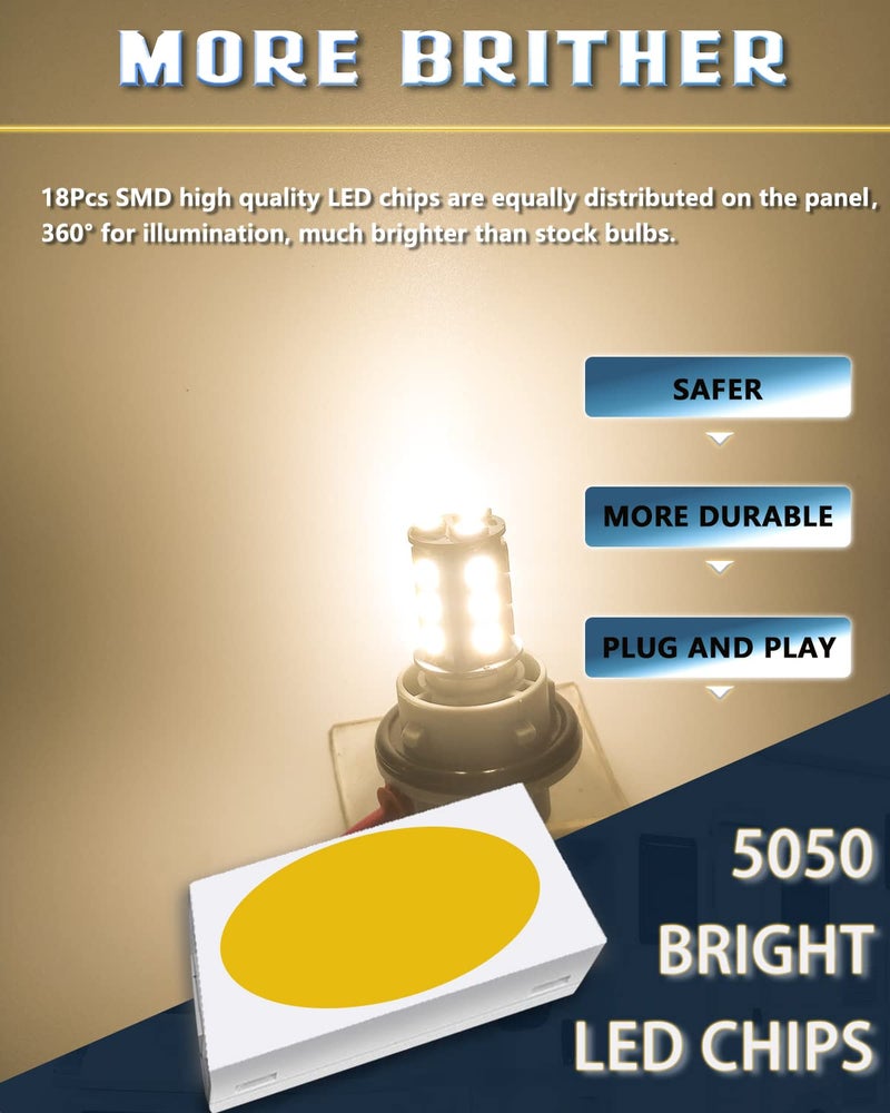 UNXMRFF Super Bright Warm White 1156 LED Bulb 1003 1073 7506 1141 BA15S LED Bulb 5050 18-SMD Replacement For 12V RV Interior Ceiling Dome Light Bulb/Travel Trailer/Boat/Camper Light Bulbs (Pack of 2) - Image 4