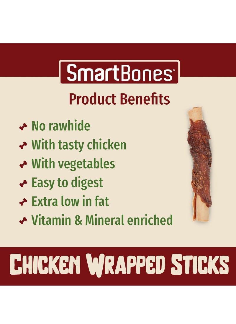SmartBones - 9 Mini Chicken Wrapped Sticks Rawhide Free Chew Dog Treats - Image 1