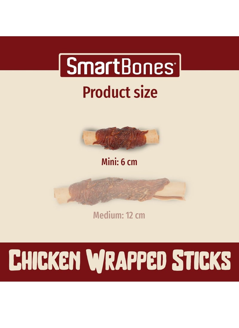 SmartBones - 9 Mini Chicken Wrapped Sticks Rawhide Free Chew Dog Treats - Image 1