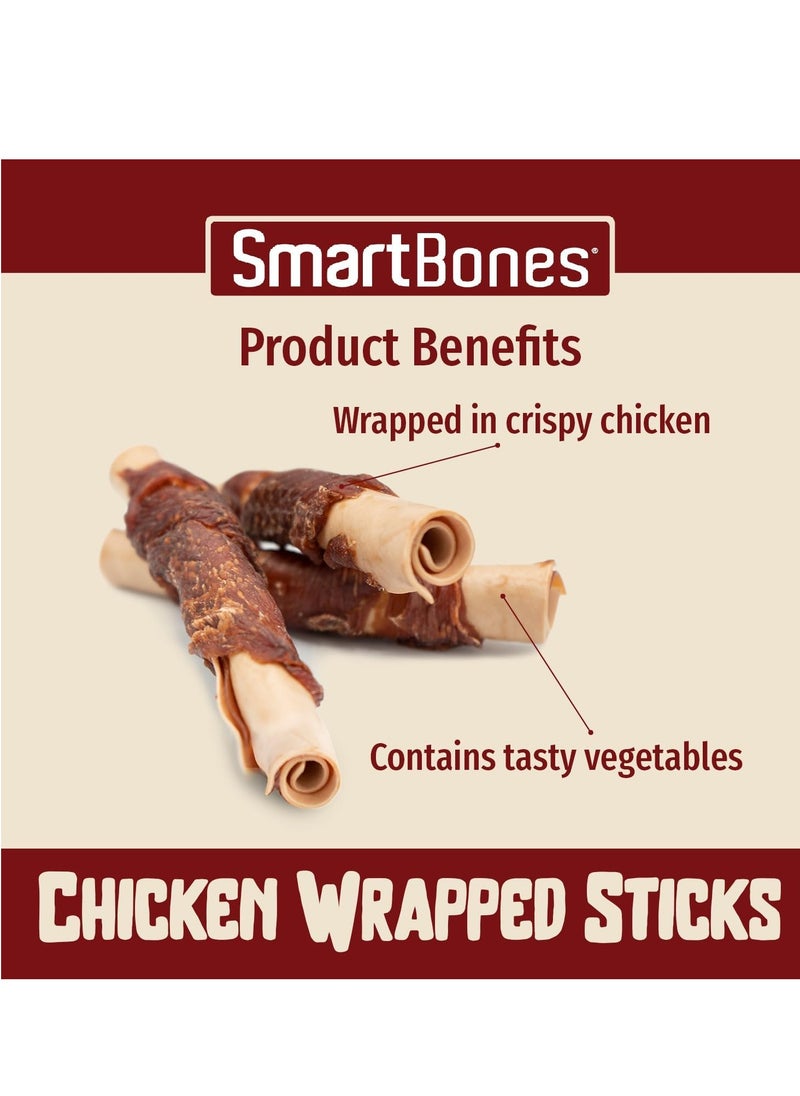 SmartBones - 9 Mini Chicken Wrapped Sticks Rawhide Free Chew Dog Treats - Image 1