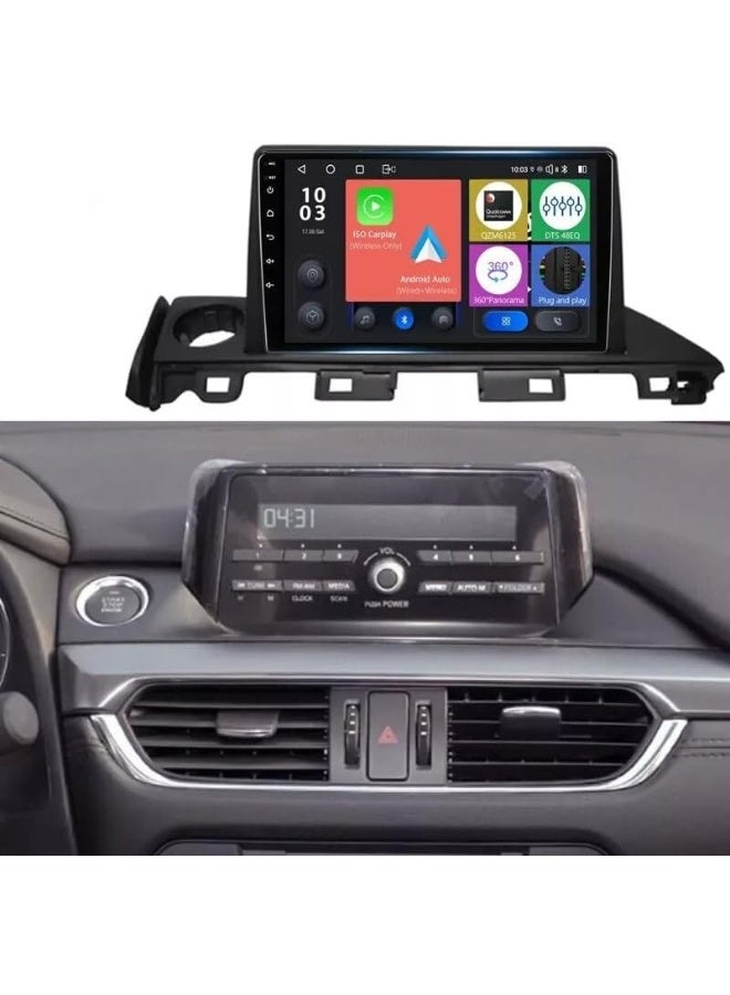 Vierex Fit Mazda 6 Car Stereo Mazda 6 Android Screen 2016-2018 With Apple Carplay Android Auto Wireless WiFi DSP FM&AM BT AHD Camera Included Fast Interface QLED (2+32GB Carplay 4CORE) - Image 2