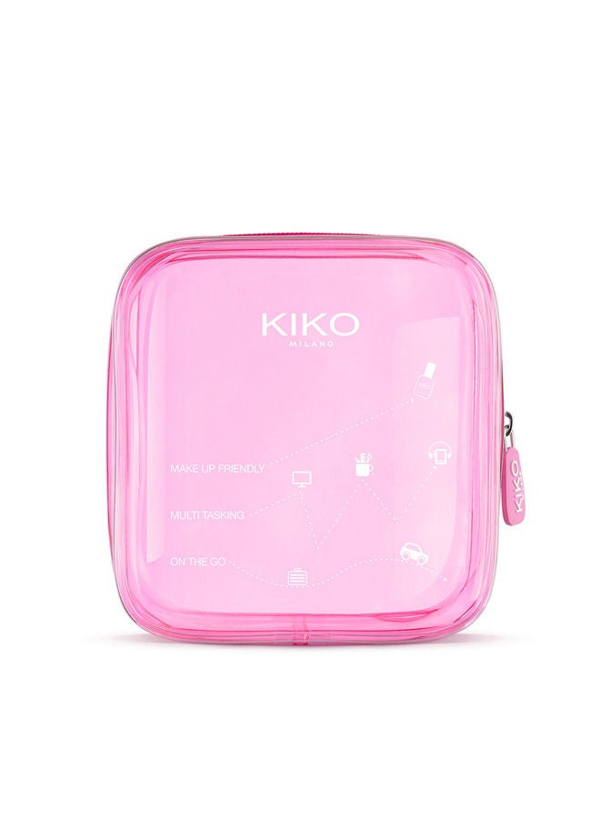 كيكو ميلانو حقيبة تجميل صغيرة شفافة بحجم 13x13.5x6.5 سم - Image 1
