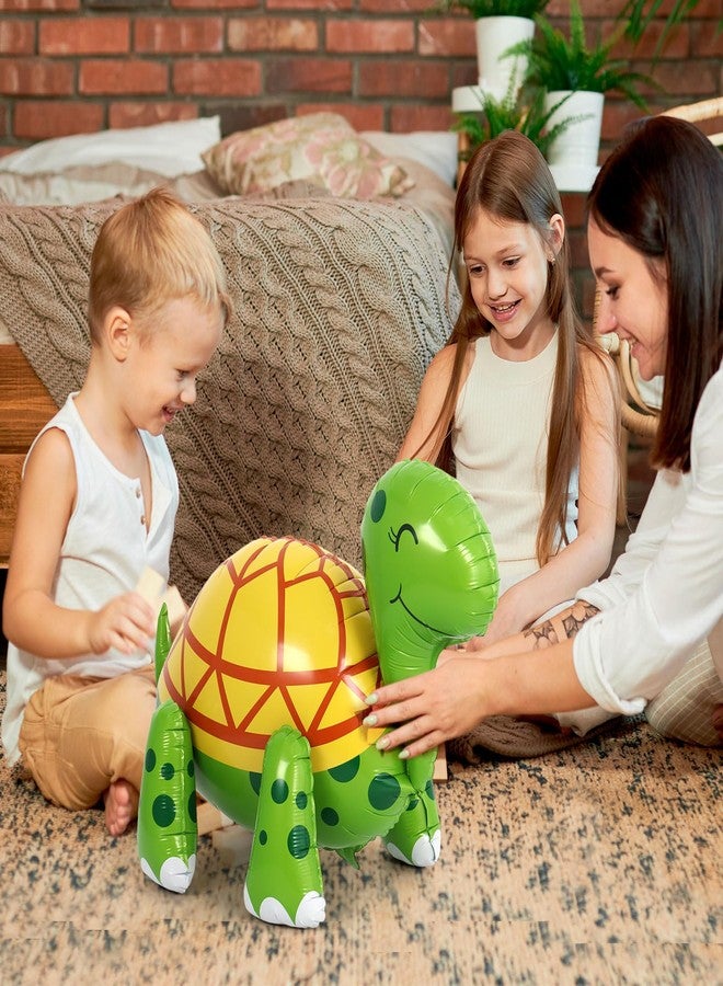 AUGHOA Green Turtle Balloon, 26 Inch Large Walking Tortoise Foil Balloon, Green Balloons for Turtles Birthday Party Pet Themed Party St. Patrick's Day Decoration - Image 4