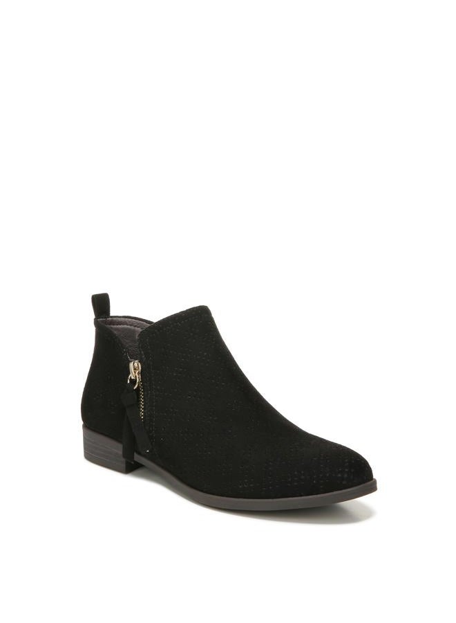 Dr.Scholl's SHOES Dr. Scholl's Womens Rate Zip Black Microfiber Perforated Booties 8 M - Image 1