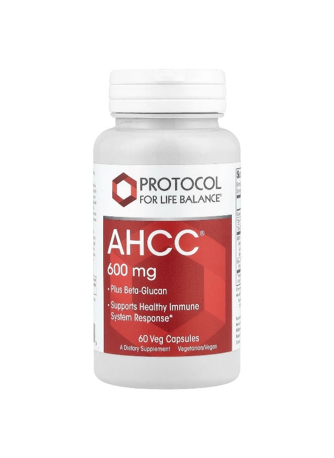 Protocol For Life Balance - Protocol for Life Balance, AHCC® Plus Beta-Glucan, 60 Veg Capsules - Image 1