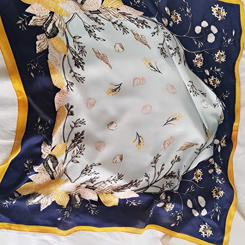 FONYVE Silk Feeling Scarf Medium Square Satin Head Wrap for Women 27.5 inches - Image 2