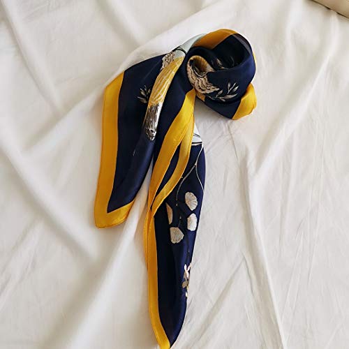 FONYVE Silk Feeling Scarf Medium Square Satin Head Wrap for Women 27.5 inches - Image 4