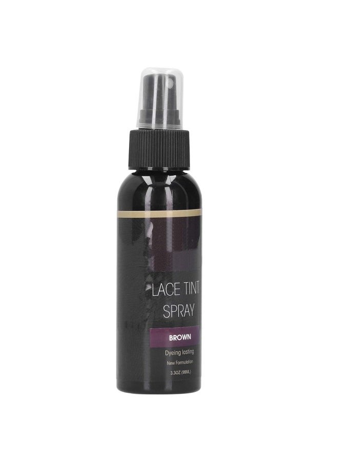 silvercnc - 98ml Lace Tint Spray for Wigs, Lace Holding Spray Hair Lace Wigs Portable Tint Spray For Lace Frontals Lace Closures For Travel Use Toupees And Hairpieces, Women Men(brown) - Image 1