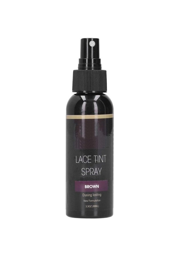 silvercnc - 98ml Lace Tint Spray for Wigs, Lace Holding Spray Hair Lace Wigs Portable Tint Spray For Lace Frontals Lace Closures For Travel Use Toupees And Hairpieces, Women Men(brown) - Image 1
