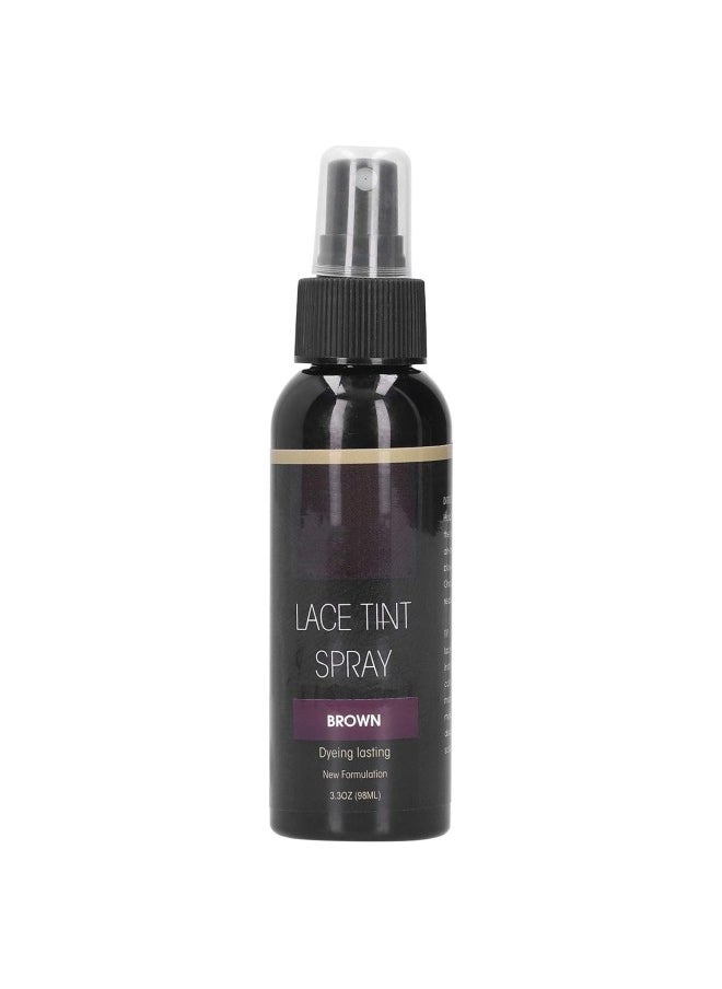 silvercnc - 98ml Lace Tint Spray for Wigs, Lace Holding Spray Hair Lace Wigs Portable Tint Spray For Lace Frontals Lace Closures For Travel Use Toupees And Hairpieces, Women Men(brown) - Image 1