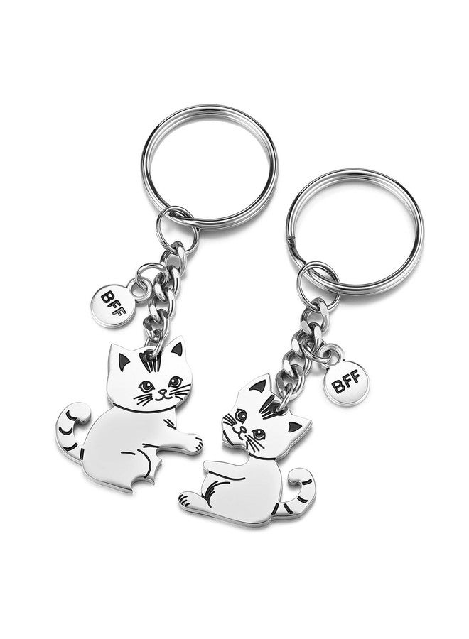 PESOENTH Best Friend Birthday Gifts,Funny Bestie Gifts for Women Friends,Cute Cat Best Friend Keychains Long Distance Friendship BFF Gift for Women - Image 5