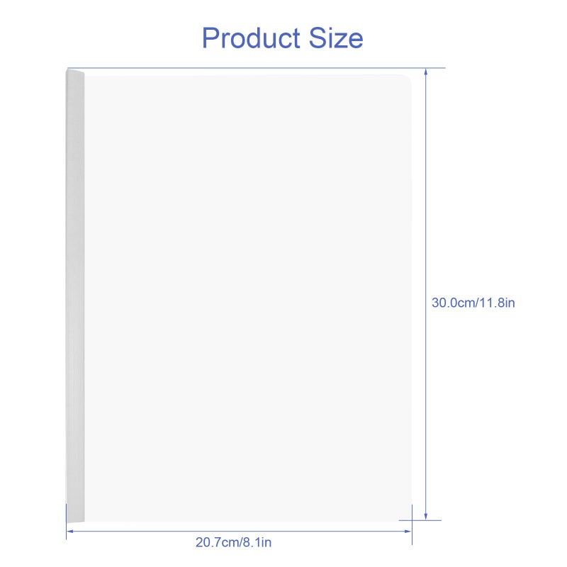 10 Pcs A4 Pp Plastic Lever Arch File Folders Office Document Organizers with White Rods - Image 3