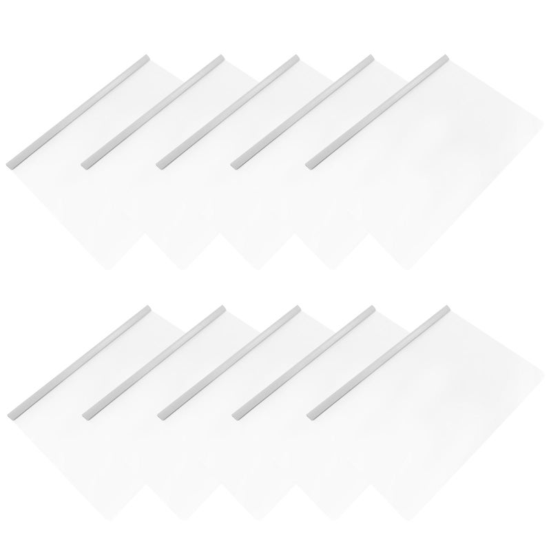 10 Pcs A4 Pp Plastic Lever Arch File Folders Office Document Organizers with White Rods - Image 2