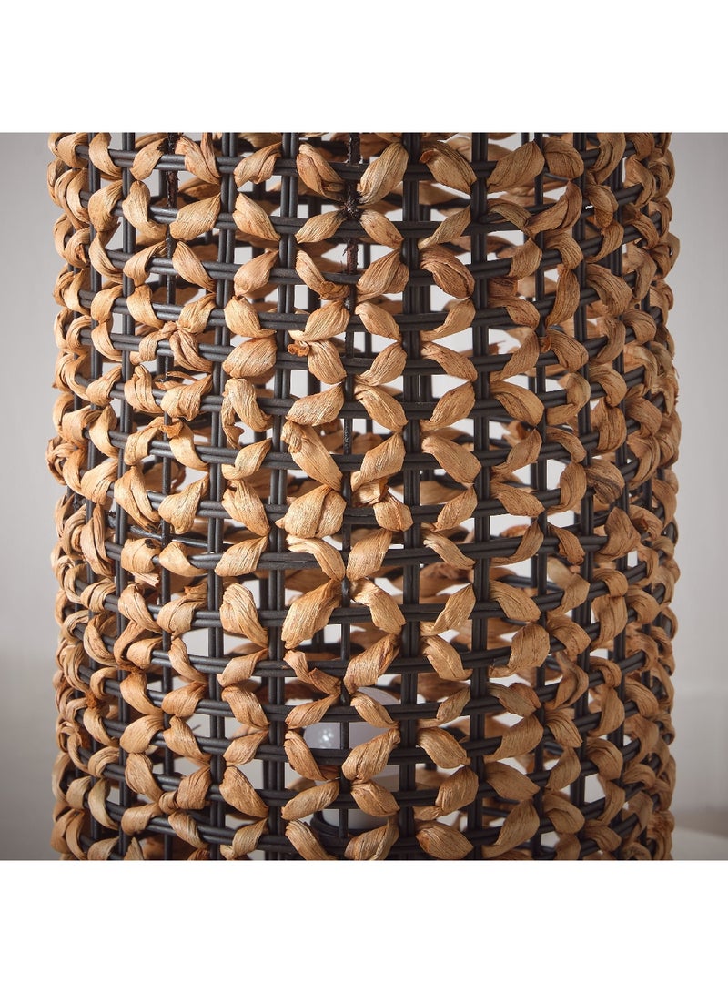 Home Box Naturel Water Hyacinth Round Floor Lamp 24 x 53 x 24 cm - Image 3