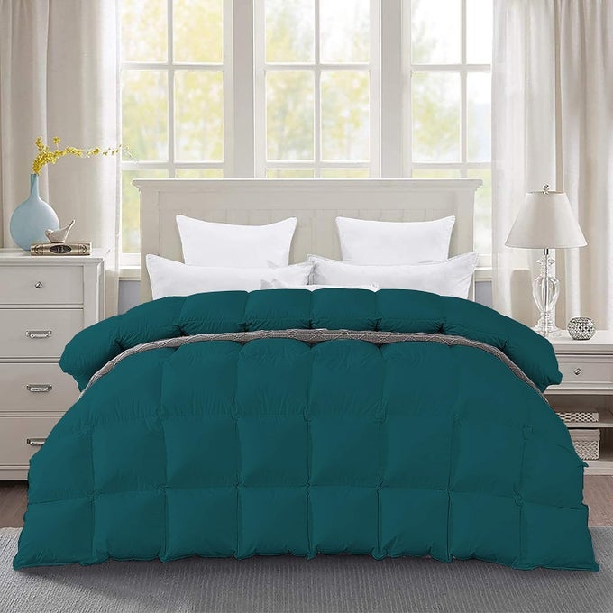 PREMIUM 300 GSM COMFORTER SUPER SOFT FLUFFY COMFORTER 90 X 90 INCHES228CM X 228CM QUEEN SIZE COMFORTERTEAL