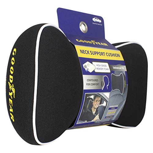 Goodyear GY1007 -Travel Neck Pillow for Car/SUV -100% Pure Memory Foam -Helps Relieve Neck Pain & Improve Circulation -Adjustable Strap - Car Neck Support/Black - Image 3