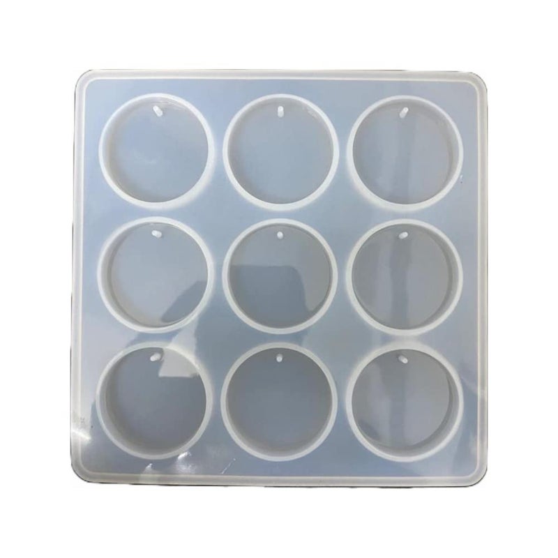 ARTOOL Round Silicone Resin Mold for DIY Earrings Keychain and multiuse Epoxy Resin Art Mould Set of 1 (A76) - Image 1