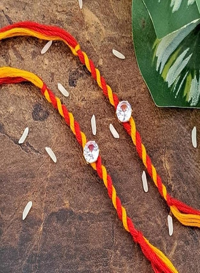meryCraft Mauli Cotton Thread Kalawa Pooja Dhaga Bracelet For (Men & Women) Raksha Sutra Decorative Handmade Moli Mahakal Dhaaga Hand Band (Set of 2) 2025-035 - Image 3