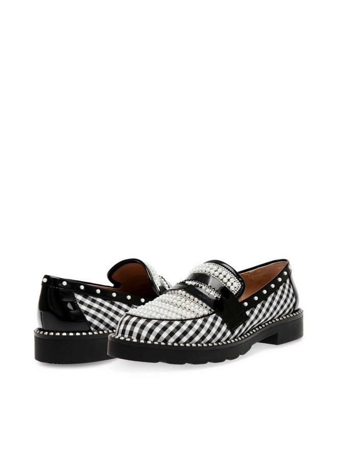 Betsey Johnson Women's Darian Loafer, Black/White Multi, 8 - Image 2