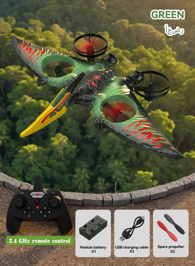 Premium RC Flying Dinosaur Drone – Realistic Dragon Remote Control Helicopter with LED Lights, Rechargeable Pterosaur Toy for Kids & Adults, Collector-Style RC Aircraft for Birthday Gifts - Image 1