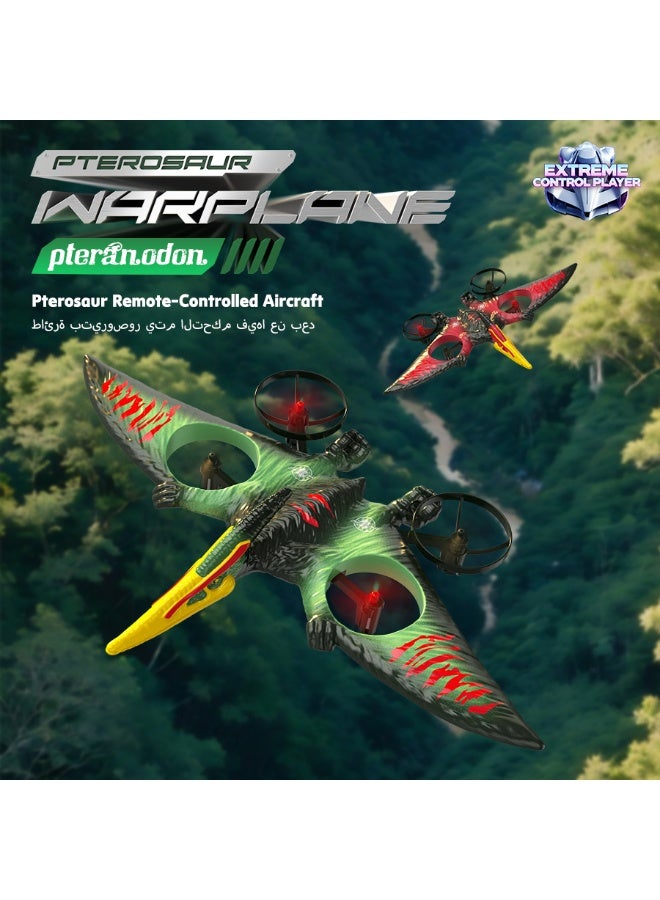 Premium RC Flying Dinosaur Drone – Realistic Dragon Remote Control Helicopter with LED Lights, Rechargeable Pterosaur Toy for Kids & Adults, Collector-Style RC Aircraft for Birthday Gifts - Image 2