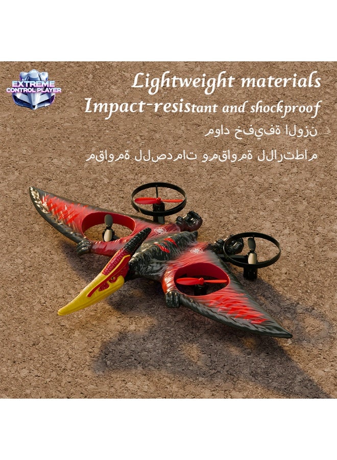 Premium RC Flying Dinosaur Drone – Realistic Dragon Remote Control Helicopter with LED Lights, Rechargeable Pterosaur Toy for Kids & Adults, Collector-Style RC Aircraft for Birthday Gifts - Image 3