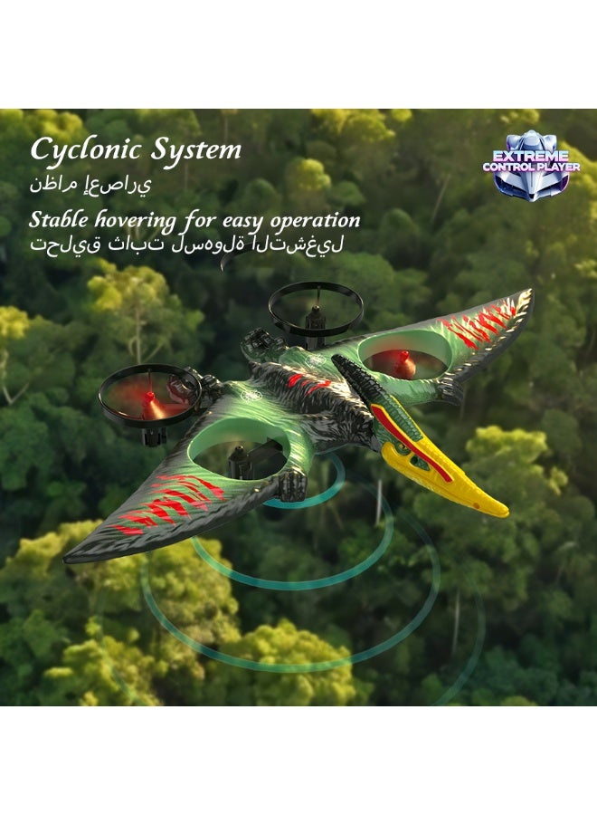 Premium RC Flying Dinosaur Drone – Realistic Dragon Remote Control Helicopter with LED Lights, Rechargeable Pterosaur Toy for Kids & Adults, Collector-Style RC Aircraft for Birthday Gifts - Image 4