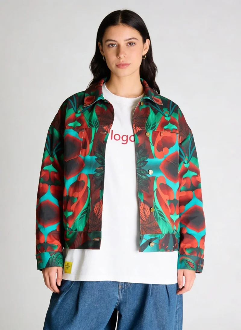 JANARA JONES Autumn Paisley Denim Lee Jacket