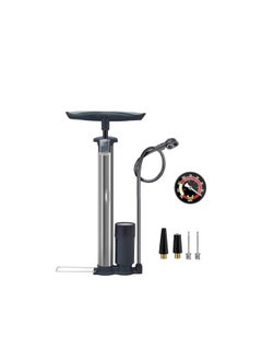 TRASSLE Bike Pump Portable, Ball Pump Inflator Bicycle Floor Pump with high Pressure Buffer Easiest use with Both Presta and Schrader Bicycle Pump Valves-160Psi Max  - Image 1
