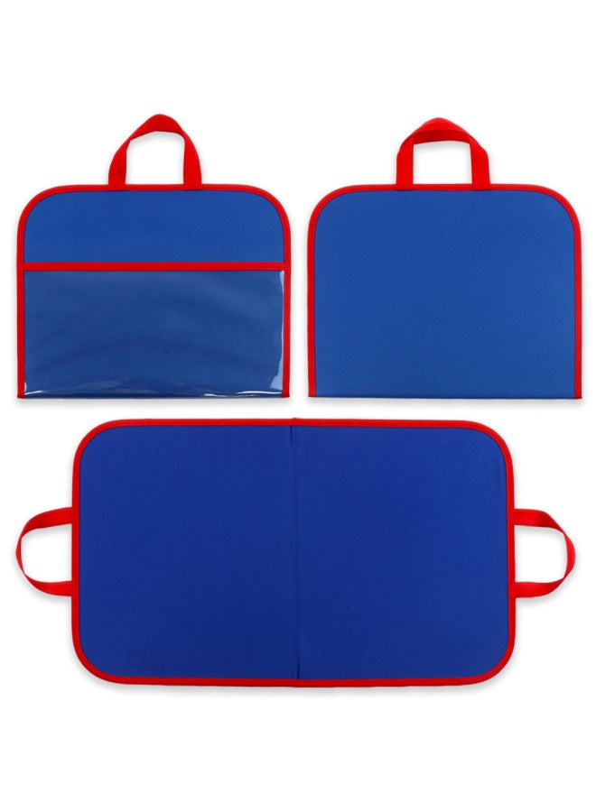 Product Listing Educational Toys Felt Teaching Board Felt Storyboard Kindergarten Teaching Aids Felt Board-Color:Face Blue Inside Blue - Image 1