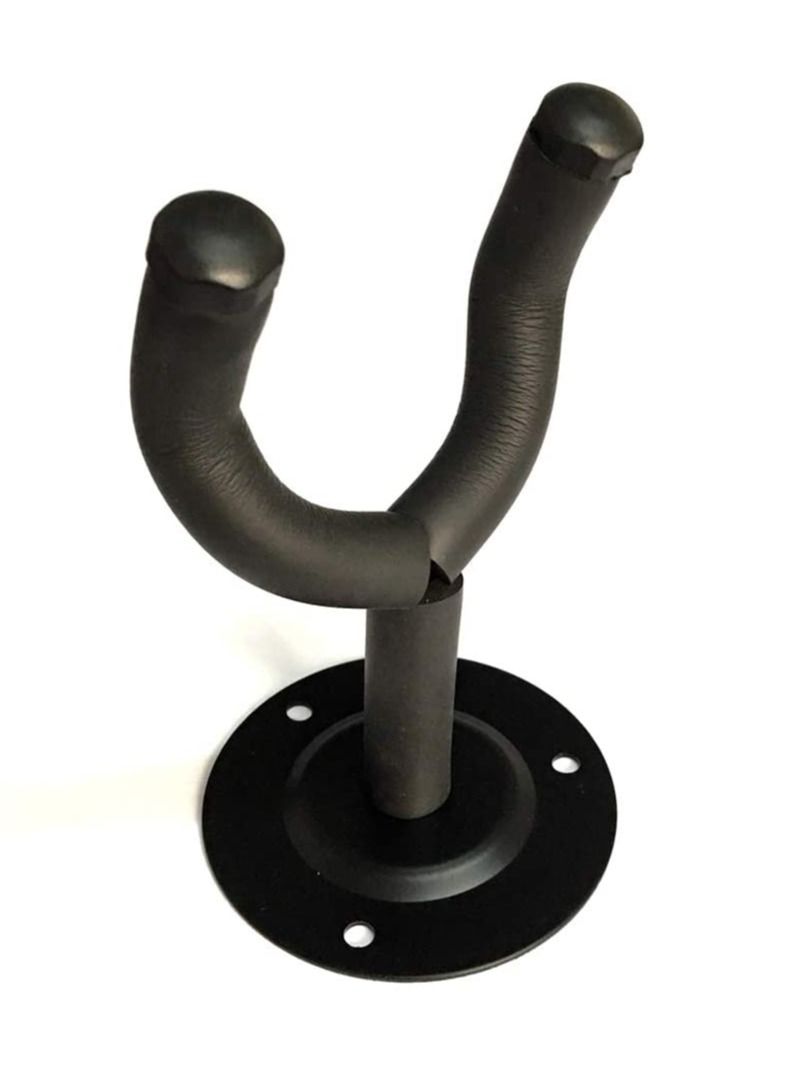 Mike Music Guitar Wall Stand Wall Hanger | Mount | Holder | Hook | Stand | Rack For Acoustic | Electric | Bass Guitars, With Fittings Accessories And 2 Picks (G 13 B 1PACK, Brown) - Image 1