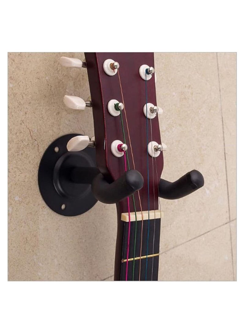 Mike Music Guitar Wall Stand Wall Hanger | Mount | Holder | Hook | Stand | Rack For Acoustic | Electric | Bass Guitars, With Fittings Accessories And 2 Picks (G 13 B 1PACK, Brown) - Image 2