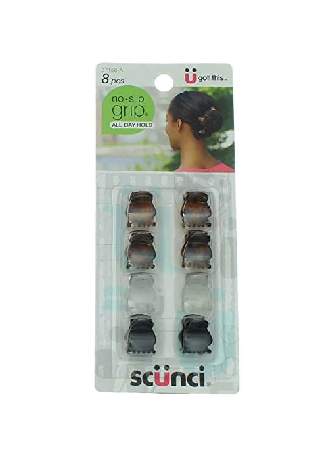 Scunci Noslip Grip Mini Oval Top Jaw Clips 8 Count - Image 3