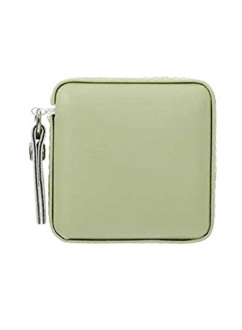 AIWANTO شريط قياس ناعم لقياس الجسم شريط قياس قابل للسحب لقياس الخياطة القماش مقاس مزدوج 60 بوصة 150 سم شريط جيب (أخضر، مربع) - Image 1